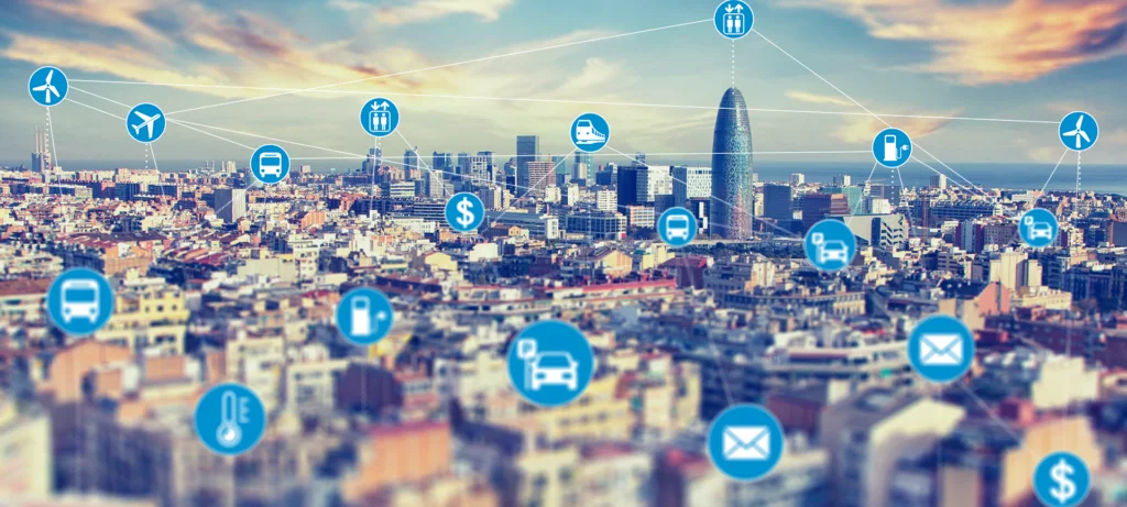 ¿Qué es una smart city? Imagen que describe una ciudad interconectada.